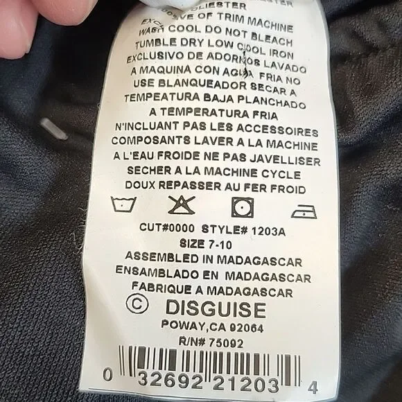 Disney snow white witch costume childs 7-10 dress, belt, hat , mask - Picture 6 of 12